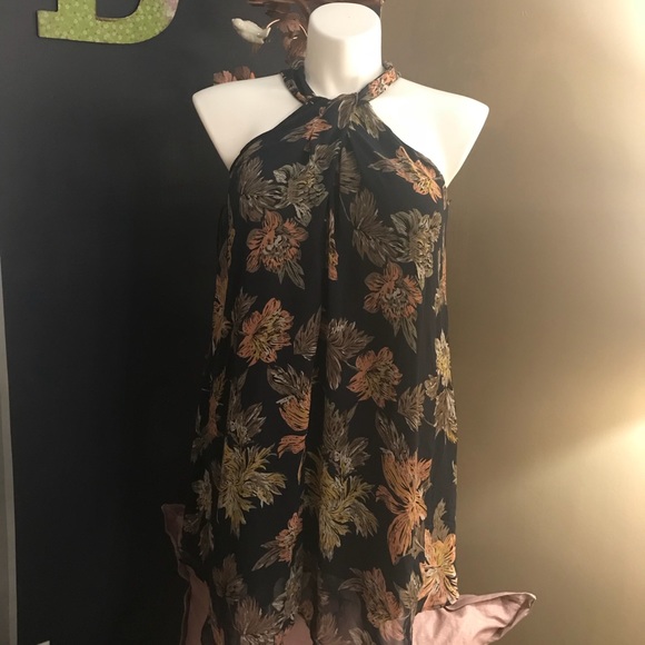 Navy blue ASTR halter dress - Picture 2 of 6